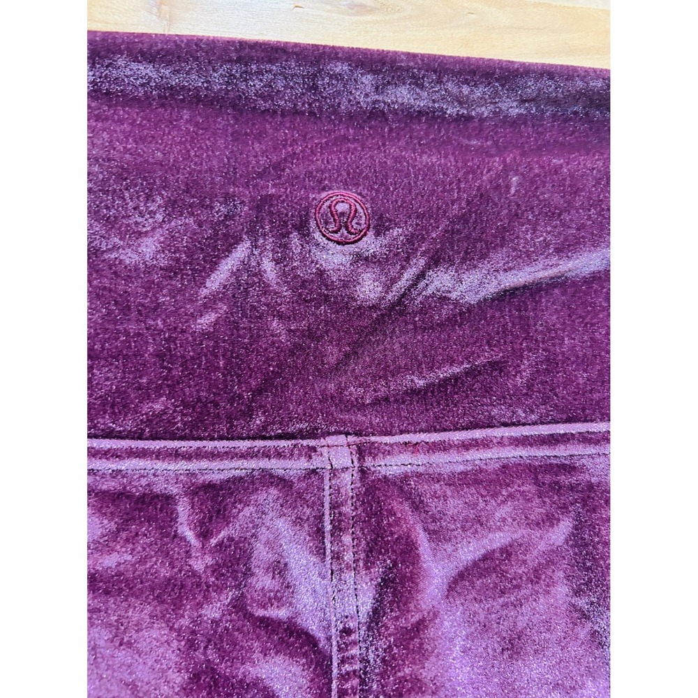 Lululemon Wunder Under High-Rise Tight 28 Crushed Velvet Plum Purple Womens‎ 10 - Picture 6 of 8